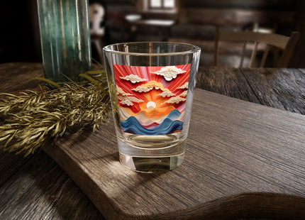 Vibrant Sunrise Sky Shot Glass, 1.5oz