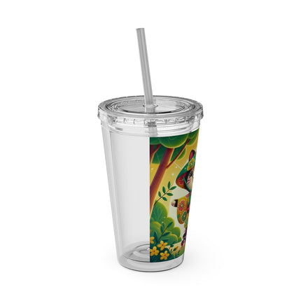 Firefly Dance on Wheels Sunsplash Tumbler with Straw, 16oz