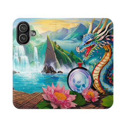 🐉💎 Wisdom's Guardian Flip Case – Dragon's Embrace & Eternal Wisdom