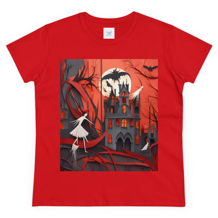 Halloween Night Scene Women's Midweight Cotton Tee
