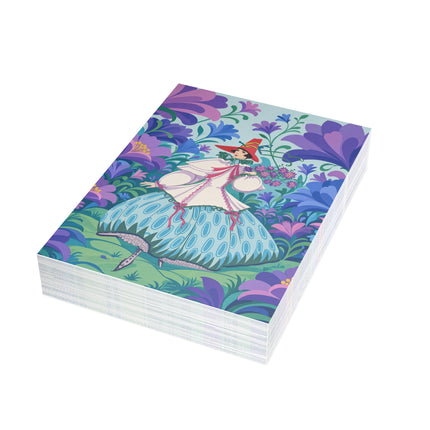 🌸🎶 The Garden Melody Postcards With Envelopes – Art Deco Floral Whimsy