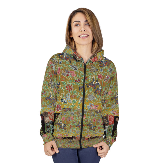 Chinois et Japonais 2 by Auguste Racinet Zip Hoodies (AOP)