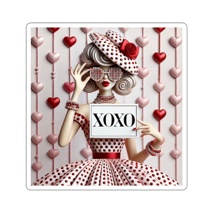 Fashionably Yours, XOXO Kiss-Cut Stickers (4 Sizes)