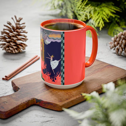 The Firebird's Awakening Colorful Mug (11oz, 15oz) – Ballet Fantasy, Mythic Fire & Art Deco Drama