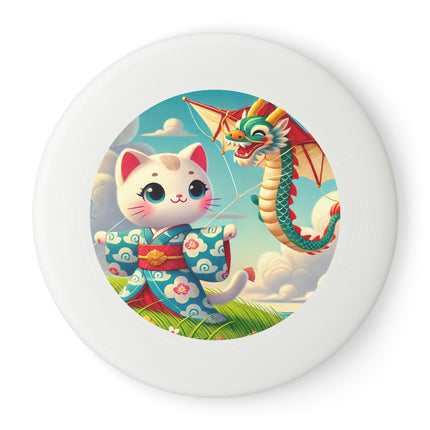 Geisha Kitten and the Dragon Kite Wham-O Frisbee – Windswept Grace & Dragon Flight