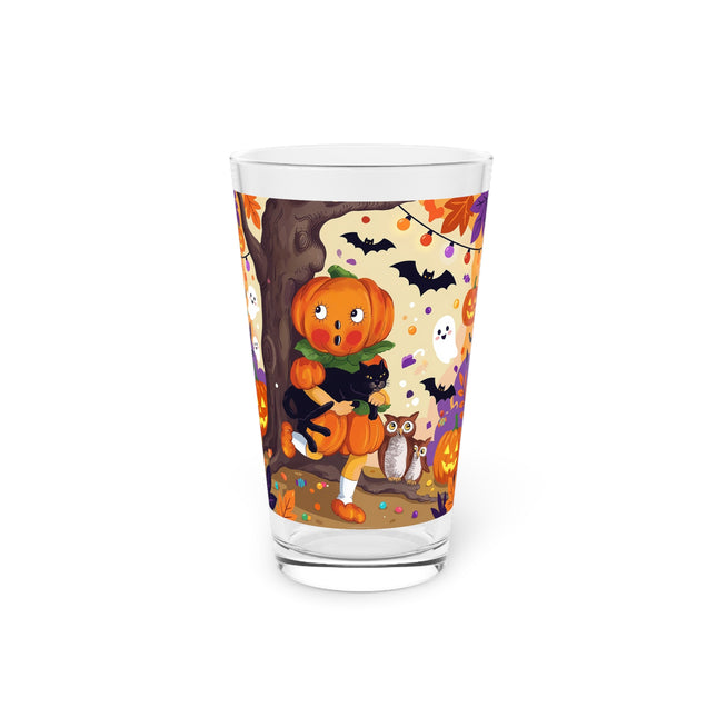 🎃🐈‍⬛ The Pumpkin Child’s Halloween Parade Glass, 16oz – Whimsical Storybook Charm