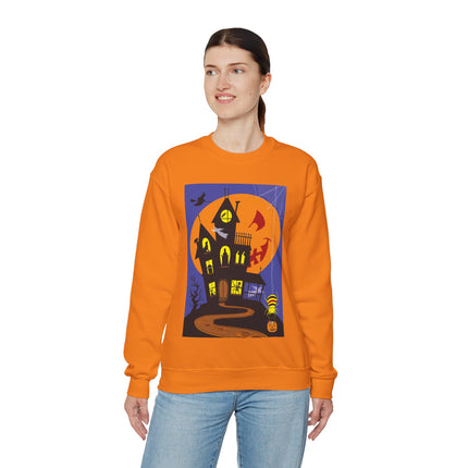 Halloween Night at the Haunted House Unisex Heavy Blend™ Crewneck Sweatshirt