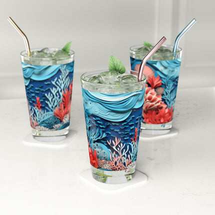 Enchanting Underwater Scene Glass, 16oz