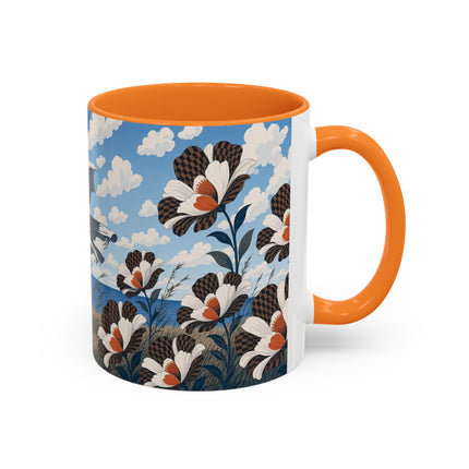 🌊🌼 The Windswept Seaside Promenade Colorful Mug – Art Deco Coastal Elegance