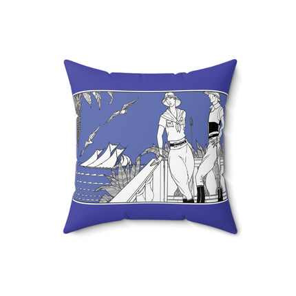 Coastal Elegance Spun Polyester Square Pillow