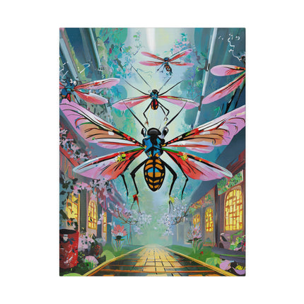 Neon Swarm Matte Canvas, Stretched, 0.75"