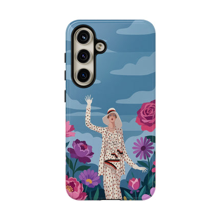 🌺👒 The Grand Flower Promenade Phone Case – Art Deco Fashion Illustration