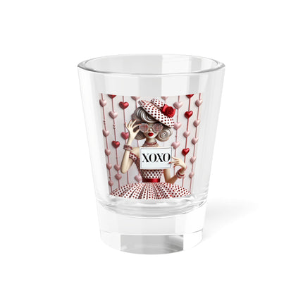 Fashionably Yours, XOXO Shot Glass, 1.5oz