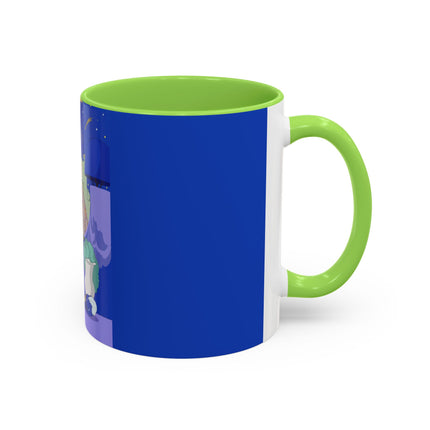 Wishes Beneath the Comet Sky Colorful Mug (11oz, 15oz) – Celestial Magic, Art Deco Elegance & Dreamy Wonder