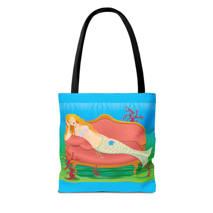 A Mermaid's Peaceful Refuge Tote Bag (AOP)