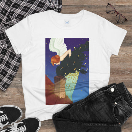 The Christmas Angel Women's Midweight Cotton Tee