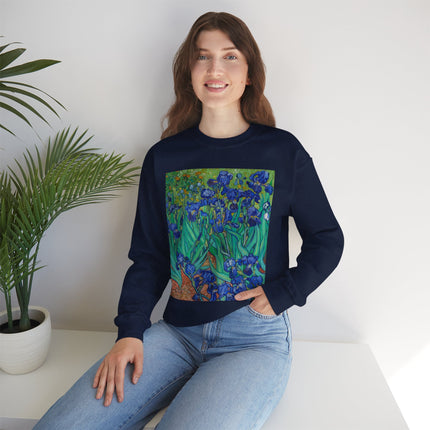 Irises by Vincent Van Gogh Heavy Blend™ Crewneck Sweatshirt