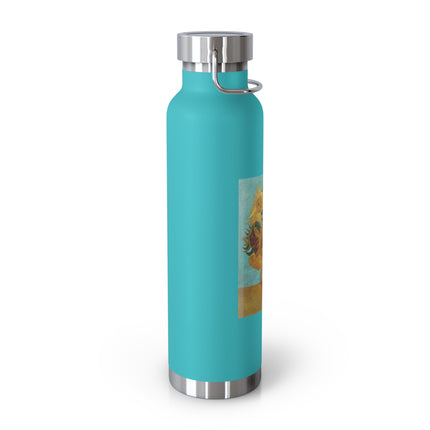 Vase with Twelve Sunflowers by Vincent Van Gogh Copper Vacuum Insulated Bottle, 22oz