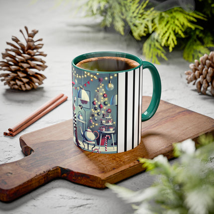 Whimsical Christmas Tea Party Colorful Mugs (11oz, 15oz)