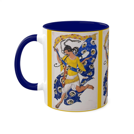 The Butterfly (Costume Design for Anna Pavlova) by Leon Bakst Colorful Mugs, 11oz