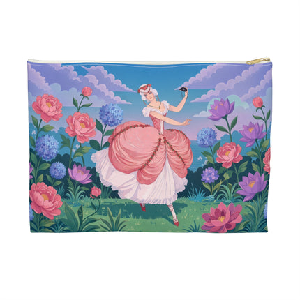 🎭🌸 The Lady Of The Secret Masquerade Accessory Pouch – Art Deco Garden Fantasy