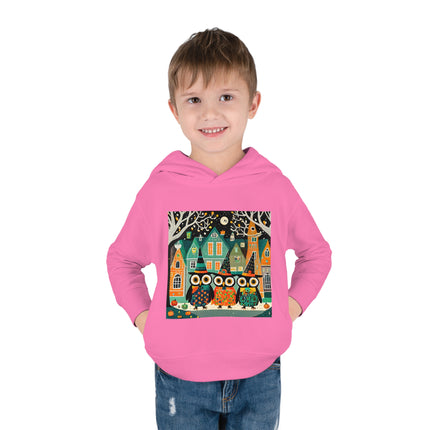 Night of the Trick-or-Treating Owlets Toddler Pullover Fleece Hoodie