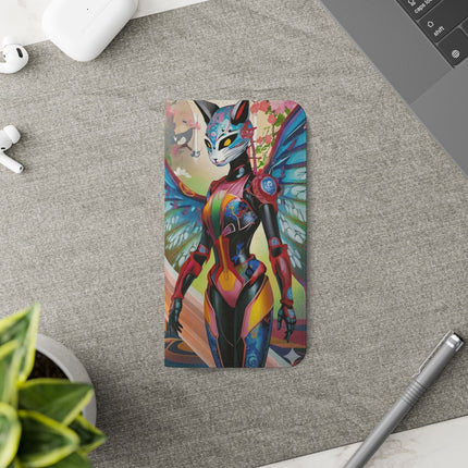 🦊🦋 Cyber Kitsune Butterfly Guardian Phone Case – Neon Magic & Digital Dreams