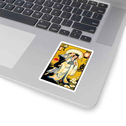 Golden Embrace Kiss-Cut Stickers (4 Sizes)