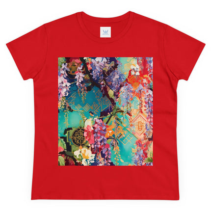 Golden Wisteria Symphony Women's Midweight Cotton Tee