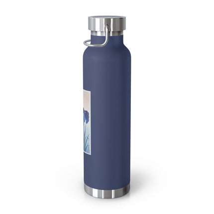 Irises by Ohara Koson Copper Vacuum Insulated Bottle, 22oz
