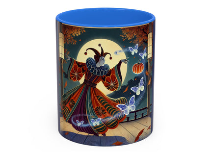 Court Magician with Ghost Butterflies Colorful Mugs (11oz, 15oz)