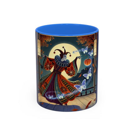 Court Magician with Ghost Butterflies Colorful Mugs (11oz, 15oz)
