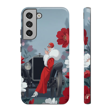 🚗🌺 The Lady Of The Grand Touring Car Phone Case – Art Deco Motoring Elegance