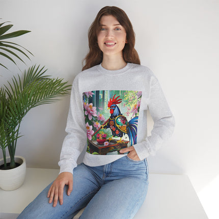 Cyberpunk Rooster Unisex Heavy Blend™ Crewneck Sweatshirt