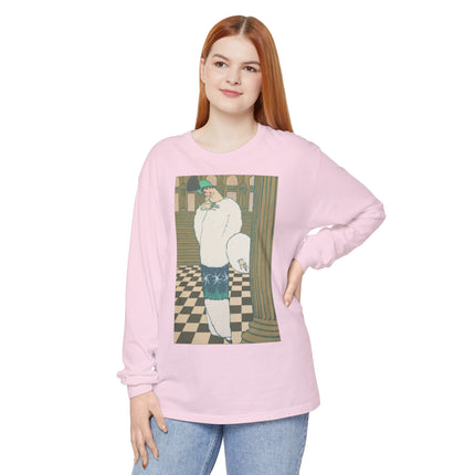 Les Hermines by Georges Lepape Garment-dyed Long Sleeve T-Shirt