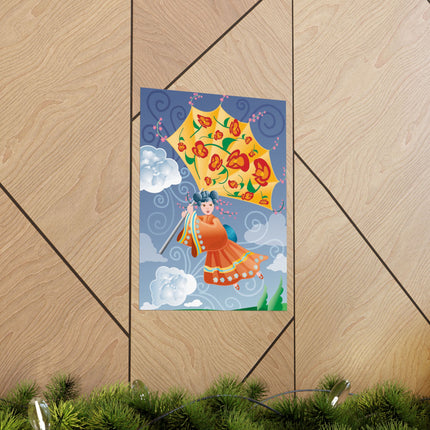 Flight of Blossoms Premium Matte Vertical Posters