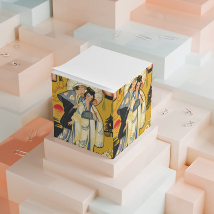 Golden Embrace Note Cube
