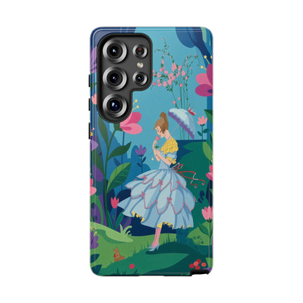 🌸☂️ A Stroll Through The Enchanted Forest Phone Case – Art Deco Floral Fantasy