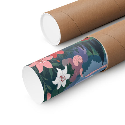 🌹💌 The Lady Of The Whispering Roses Matte Vertical Poster – Art Deco Garden Romance