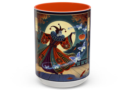Court Magician with Ghost Butterflies Colorful Mugs (11oz, 15oz)