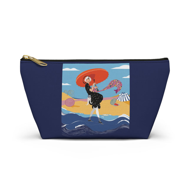 Beachside Promenade Cosmetic Bag – Glamorous Summer Stroll & Retro Chic