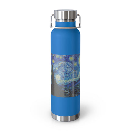 The Starry Night by Vincent Van Gogh Copper Vacuum Insulated Bottle, 22oz