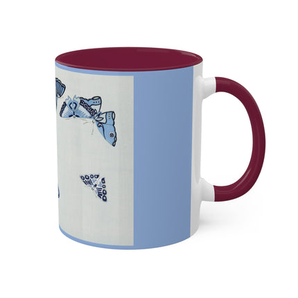 One Thousand Butterflies by Kamisaka Sekka Colorful Mugs, 11oz
