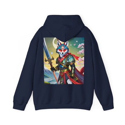 Cyberpunk Samurai Fox – Heavy Blend™ Hooded Sweatshirt