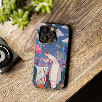 🐠🌸 The Enchanted Aquarium Garden Phone Case – Art Deco Underwater Fantasy