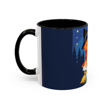 🎃🐈‍⬛ The Little Pumpkin Witch And Her Black Cat Colorful Mug – Whimsical Halloween Charm