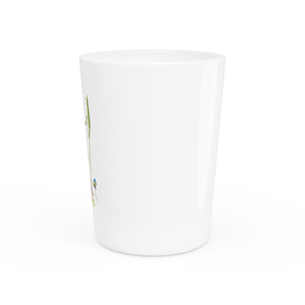 Blooming Splendor: A Floral Transformation Ceramic Shot Glass
