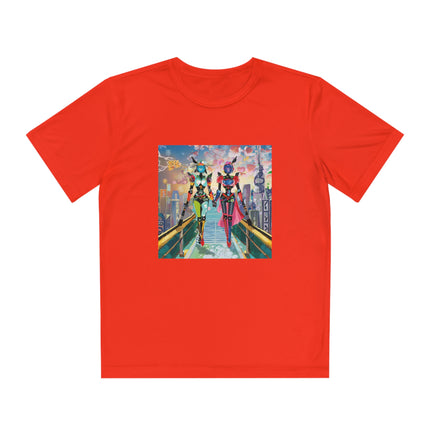 Cyber Punk Robot Models Youth Competitor Tee
