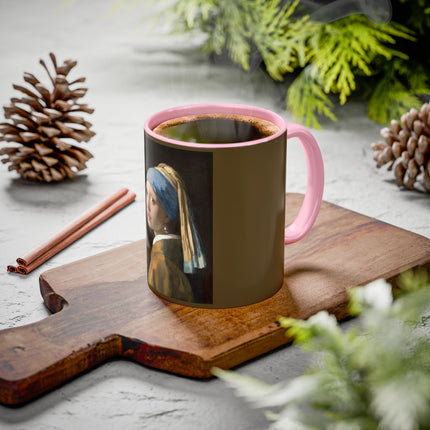 Girl with a Pearl Earring by Johannes Vermeer Colorful Mugs (11oz, 15oz)