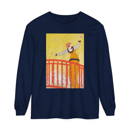 La Passerelle by Charles Martin Garment-dyed Long Sleeve T-Shirt